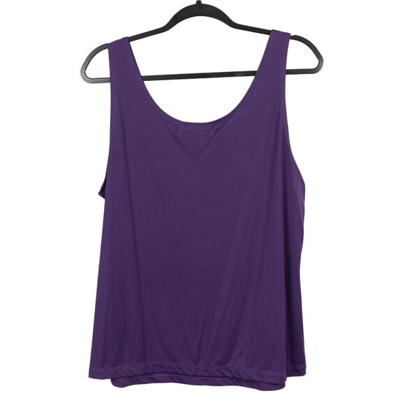 Y2K Sheer Blouse Tank Set XL Womens NEW Purple Floral Button Up Linen Blend - Picture 8 of 8